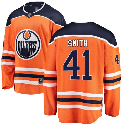 Mike Smith Edmonton Oilers Youth Fanatics Branded Orange Breakaway Home Jersey