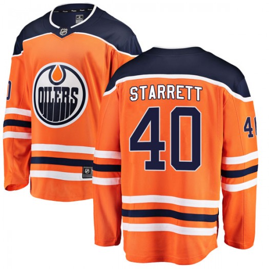 Shane Starrett Edmonton Oilers Youth Fanatics Branded Authentic Orange r Home Breakaway Jersey