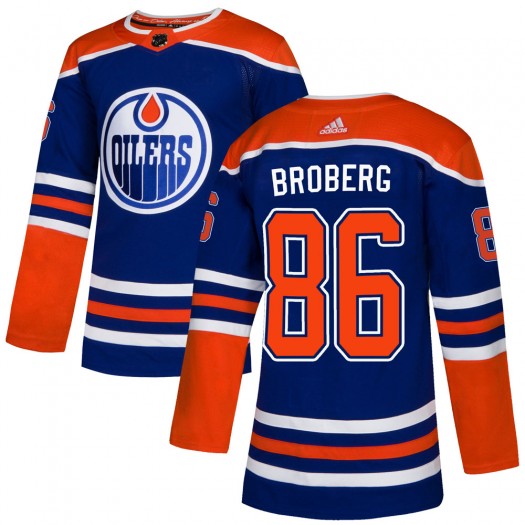 Philip Broberg Edmonton Oilers Men's Adidas Authentic Royal Alternate Jersey