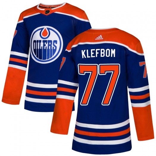 Oscar Klefbom Edmonton Oilers Men's Adidas Authentic Royal Alternate Jersey