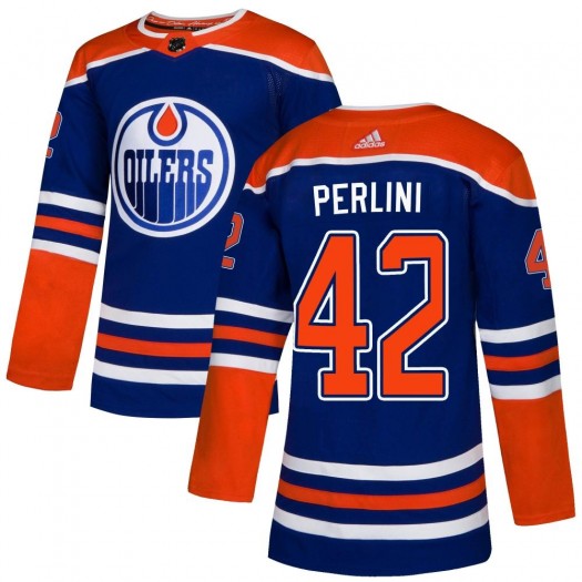 Brendan Perlini Edmonton Oilers Men's Adidas Authentic Royal Alternate Jersey