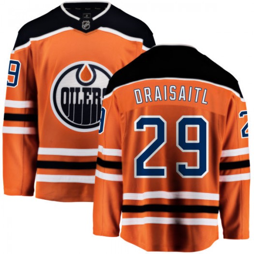 Leon Draisaitl Edmonton Oilers Men's Fanatics Branded Orange Home Breakaway Jersey