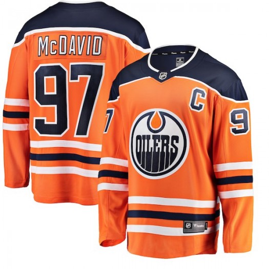 Connor McDavid Edmonton Oilers Youth Fanatics Branded Orange Home Breakaway Jersey