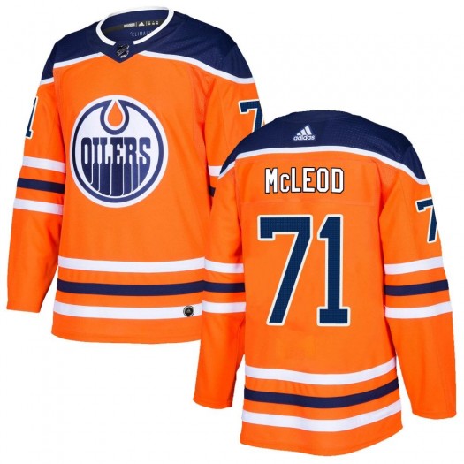 Ryan McLeod Edmonton Oilers Men's Adidas Authentic Orange r Home Jersey