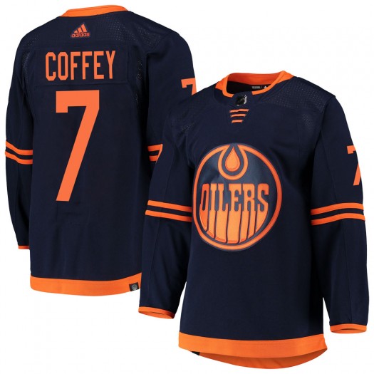 Paul Coffey Edmonton Oilers Men's Adidas Authentic Navy Alternate Primegreen Pro Jersey