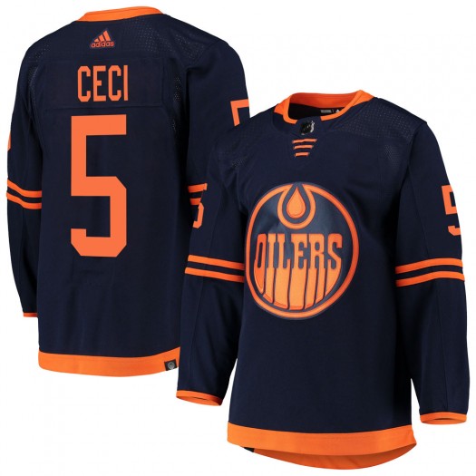 Cody Ceci Edmonton Oilers Youth Adidas Authentic Navy Alternate Primegreen Pro Jersey