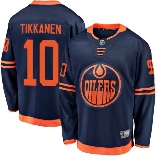Esa Tikkanen Edmonton Oilers Youth Fanatics Branded Navy Breakaway Alternate 2018/19 Jersey