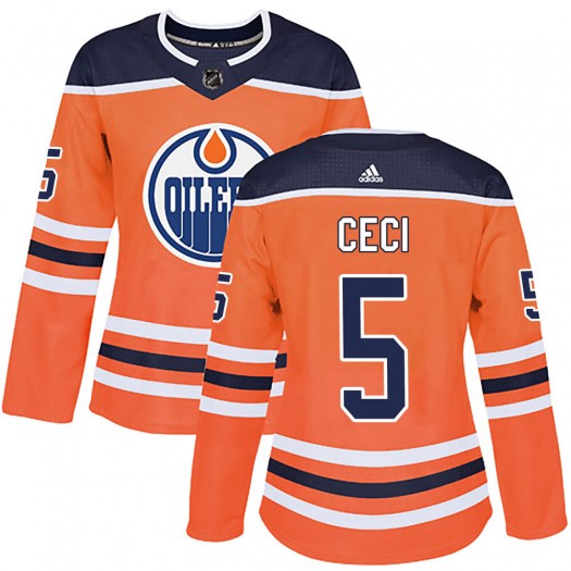 Cody Ceci Edmonton Oilers Women's Adidas Authentic Orange r Home Jersey