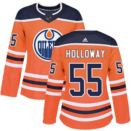 Dylan Holloway Edmonton Oilers Women's Adidas Authentic Orange r Home Jersey