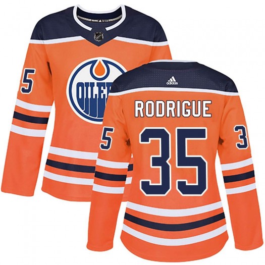 Olivier Rodrigue Edmonton Oilers Women's Adidas Authentic Orange r Home Jersey
