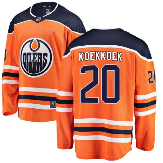 Slater Koekkoek Edmonton Oilers Men's Fanatics Branded Orange Breakaway Home Jersey