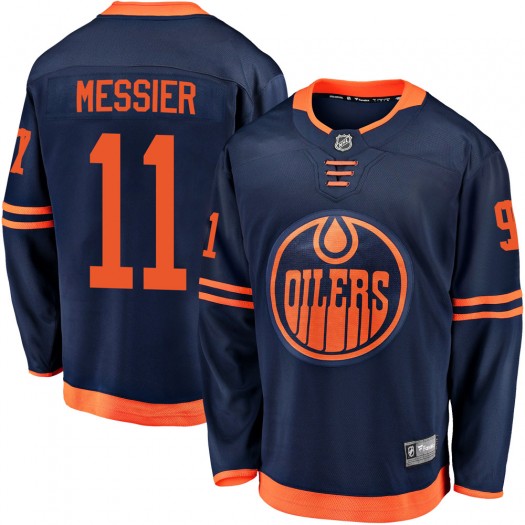 Mark Messier Edmonton Oilers Men's Fanatics Branded Navy Breakaway Alternate 2018/19 Jersey