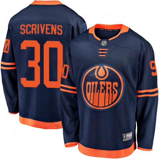 Ben Scrivens Edmonton Oilers Men's Fanatics Branded Navy Breakaway Alternate 2018/19 Jersey