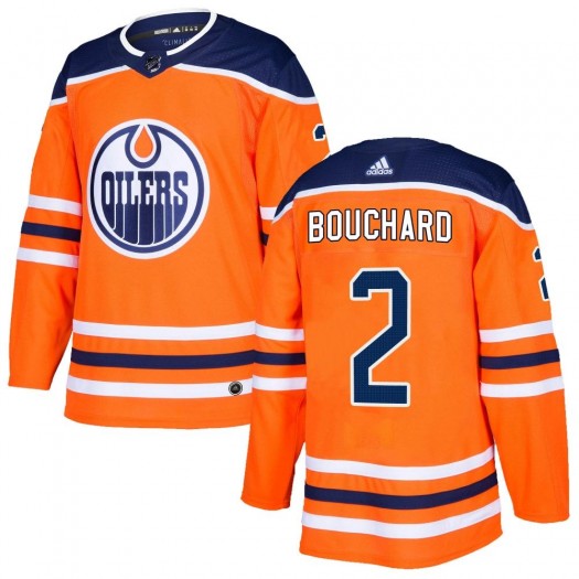 Evan Bouchard Edmonton Oilers Youth Adidas Authentic Orange r Home Jersey