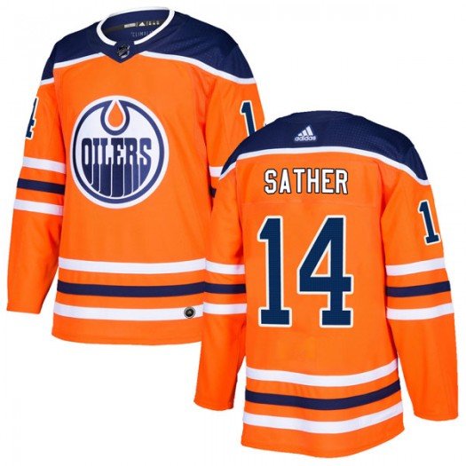 Glen Sather Edmonton Oilers Youth Adidas Authentic Orange r Home Jersey