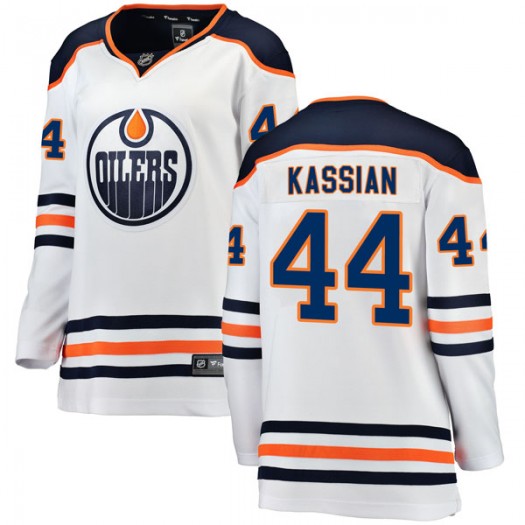 Zack Kassian Edmonton Oilers Women's Fanatics Branded Authentic White Away Breakaway Jersey