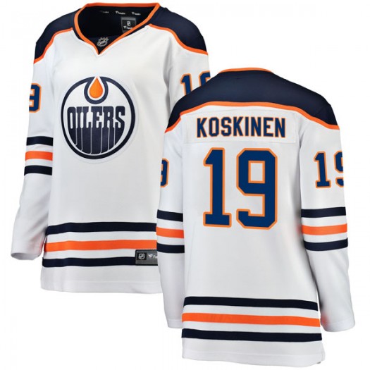 Mikko Koskinen Edmonton Oilers Women's Fanatics Branded White Breakaway Away Jersey
