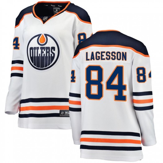 William Lagesson Edmonton Oilers Women's Fanatics Branded White Breakaway Away Jersey