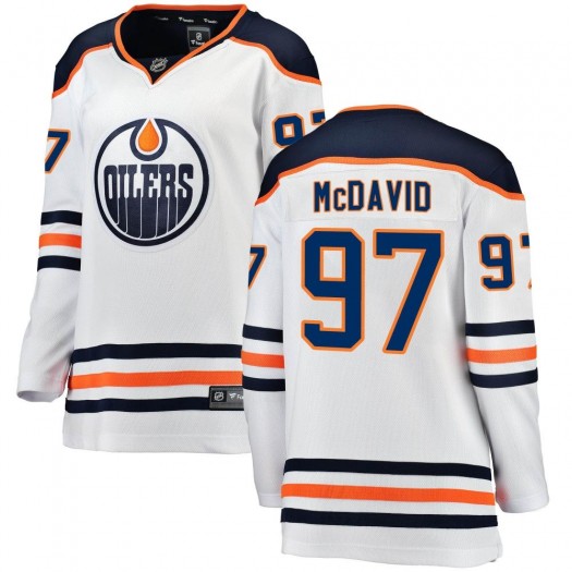 Connor McDavid Edmonton Oilers Women's Fanatics Branded Authentic White Away Breakaway Jersey