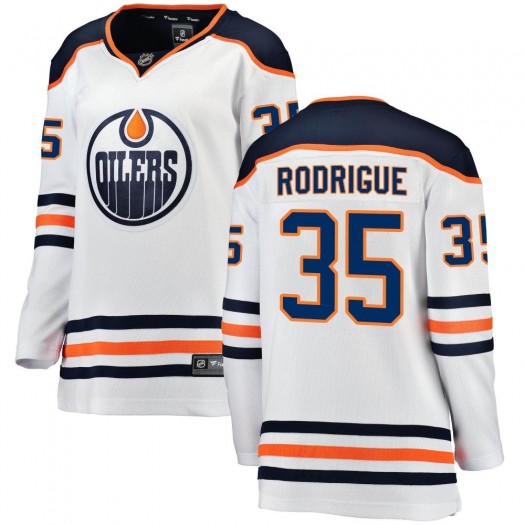Olivier Rodrigue Edmonton Oilers Women's Fanatics Branded White Breakaway Away Jersey