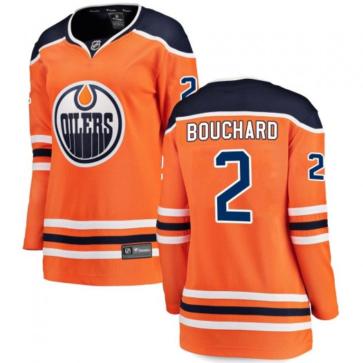 Evan Bouchard Edmonton Oilers Women's Fanatics Branded Orange Breakaway Home Jersey